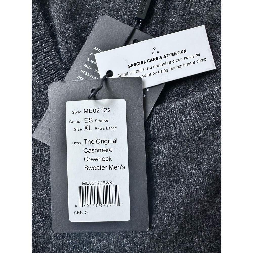 New With Tags NAADAM The Original 100% Cashmere Sweater Men's Gray Size XL - Picture 5 of 9